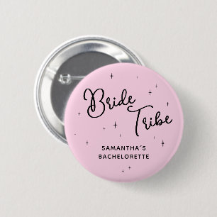 Pink Bride Tribe Last Rodeo Bachelorette Party Button