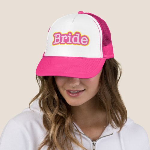 Pink Bride Trucker Hat