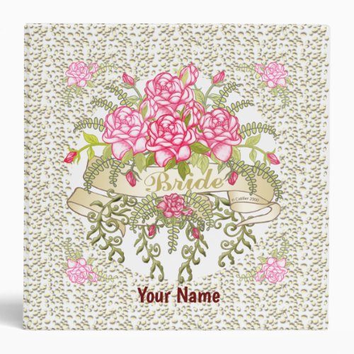 Pink Bride wedding   binder