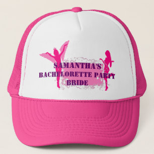 Pink brides bachelorette party trucker hat