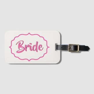 Pink Bride's Bag Tag