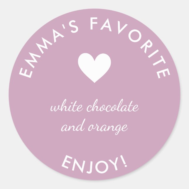 Pink Bride's favorite wedding favor sticker (Front)