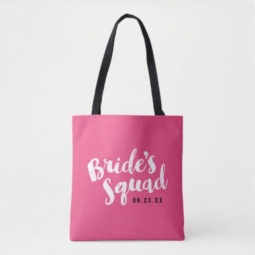 Pink Brides Squad Personalized Bridal Party Totes