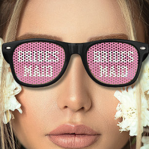 Pink Bridesmaid Bachelorette Party Bridal Shower Retro Sunglasses