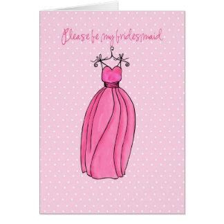 pink bridesmaid cards