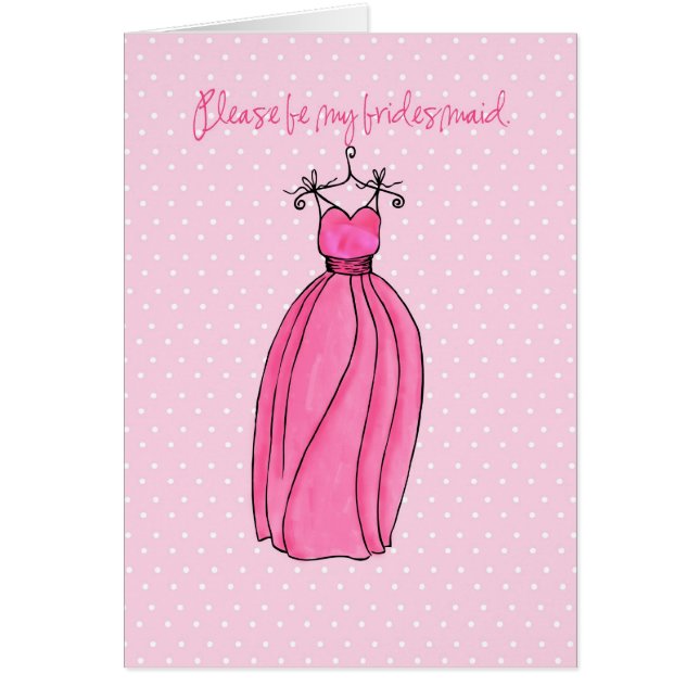 pink bridesmaid cards (Front)