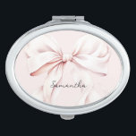 Pink Bridesmaid Gift Script Name Compact Mirror<br><div class="desc">Pink Bridesmaid Gift Script Name Compact Mirror</div>
