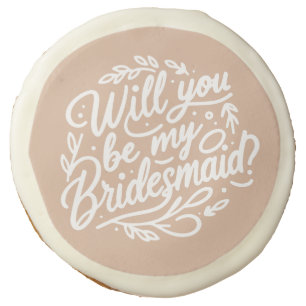 Pink Bridesmaid Proposal Cookies