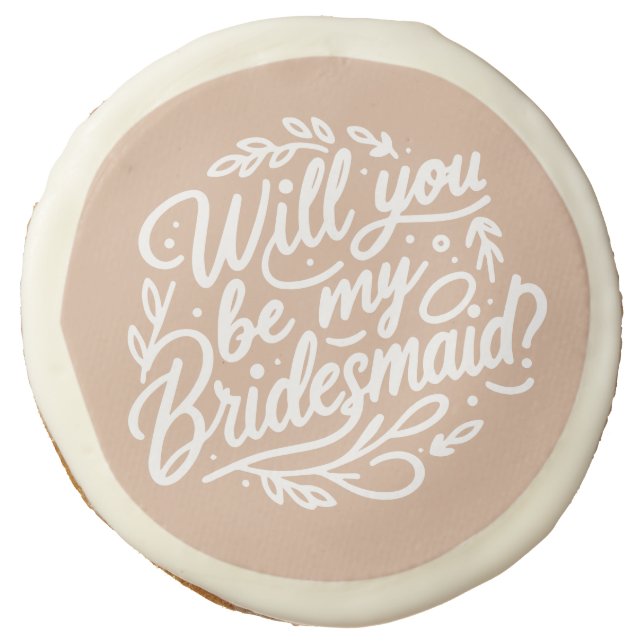 Pink Bridesmaid Proposal Cookies (Front)
