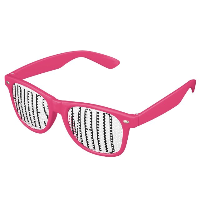 Pink Bridesmaid Swag Party Glasses (Angled)