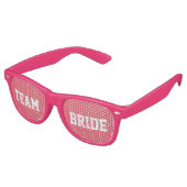 Pink Bridesmaid Team Bride Retro Sunglasses (Angled)