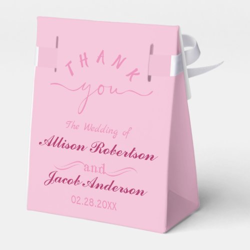 Pink Bright and bold Wedding Favor Box
