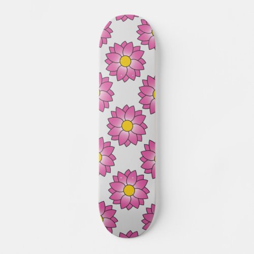 Pink Bright as A Daisy Skateboard