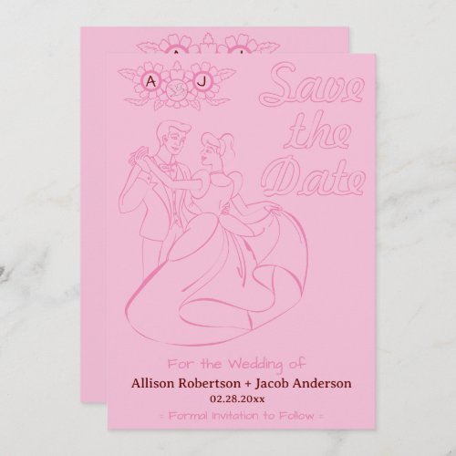 Pink Bright  bold wedding Save the Date