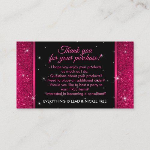 Pink Bright Luxury Jewelry Thank You Crown Business Card