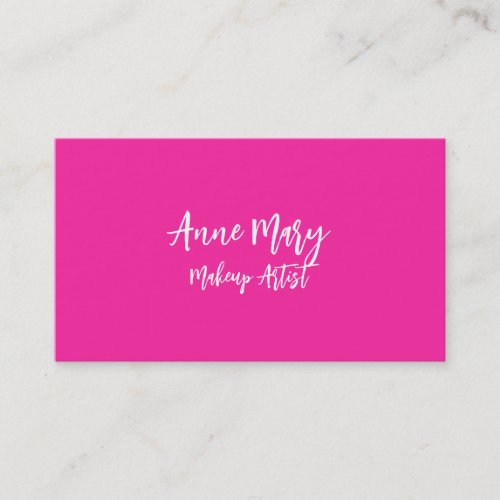 Pink Bright Makeup Artist Beauty Hair Salon Girly  Business Card