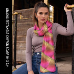 Pink Bronze Gold Shiny Look Abstract Pattern Long Scarf<br><div class="desc">Scarf with colorful shades in abstract art patterns that give a shiny look.  Personalize this template if you want to exchange the image. Customize further for more changes.</div>