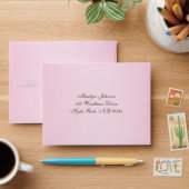 Pink, Brown A2 Return Address Envelope for RSVP's (Desk)