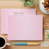 Pink, Brown A7 Return Address Envelope for 5"x7" (Desk)