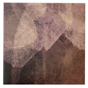 Pink brown abstract painting brush stroke art tile