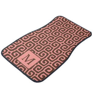  pink &brown Abstract pattern Car Floor Mat