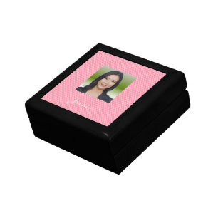 Pink Brown Beige Geometric Personalized Gift Box