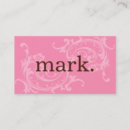 Pink &amp; Brown Business Card