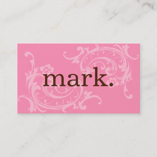 Customizable Pink &amp; Brown Business Card