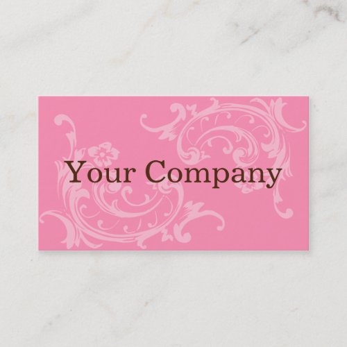 Pink &amp; Brown Business Card