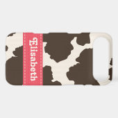 Pink Brown Cow Print iPhone 4 4s Case-Mate Cover (Back (Horizontal))