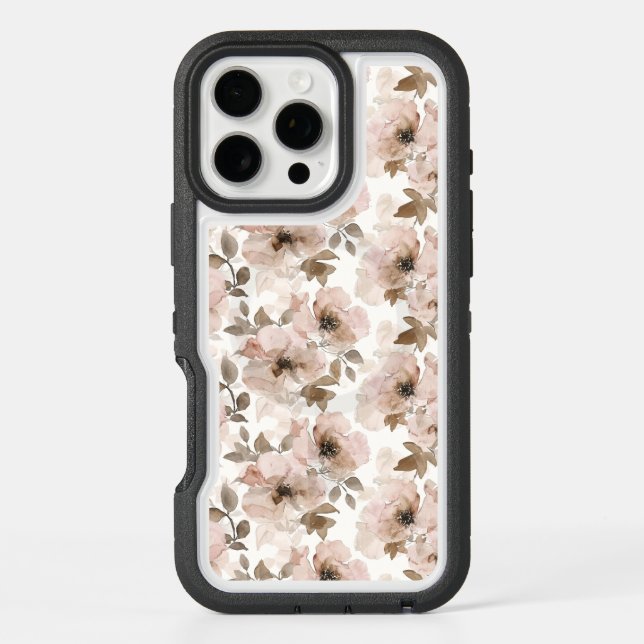 Pink Brown Cowgirl Southwestern Floral  Otterbox iPhone Case (Back)