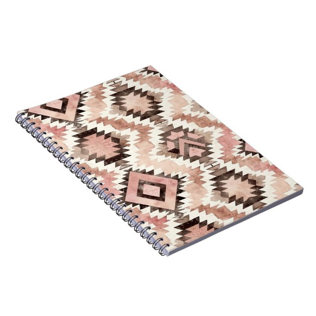 Pink Brown Cowgirl Southwestern Tribal Notebook (Right Side)
