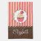 Pink & Brown Cute Cupcake With Custom Name