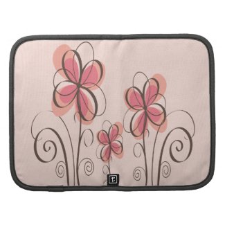 Pink & Brown Doodle Flowers Design Planners