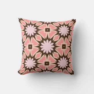 Pink & Brown Ethnic Mosaic Geometric Pattern