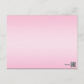 Pink, Brown Floral, Hearts Table Number Post Card (Back)
