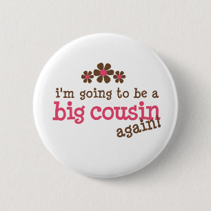 Pink/Brown Flower Big Cousin T-shirt Button