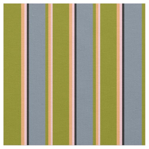 Pink, Brown, Green, Slate Gray, and Black Pattern Fabric