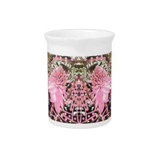 Pink & Brown Paradise porcelain milk & Beverage Pitcher