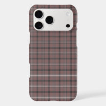 Pink Brown Plaid Classic Pattern iPhone Case