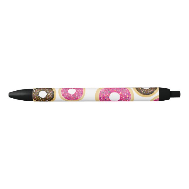 Pink & Brown Sprinkle Donuts Modern Fun Cute Pen (Front)