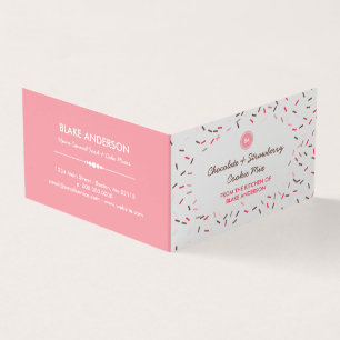 Pink Brown Sprinkles Homemade Cookie Mix Business Card