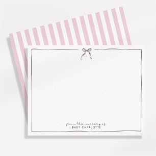 Pink , brown & Stripes from the nursery of, card