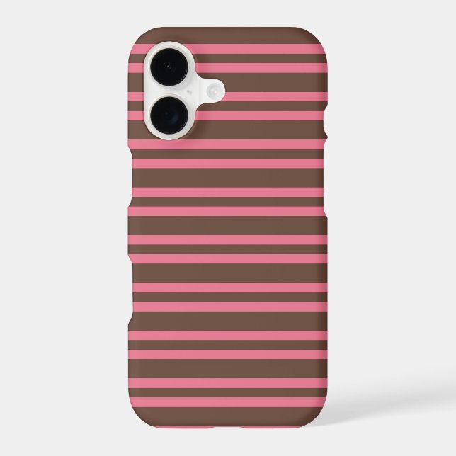Pink Brown Stripes Seamless Pattern Case-Mate iPhone Case (Back)