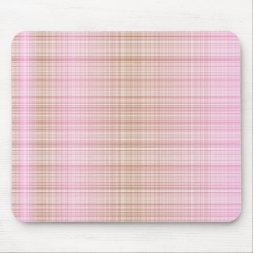 PinkBrown Tartan Mouse Pad