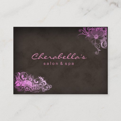 Customizable Pink Brown Trendy Salon Spa Appointment Card Business Card Template