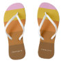 Pink Brown Wide Abstract Stripes Personalized    Flip Flops