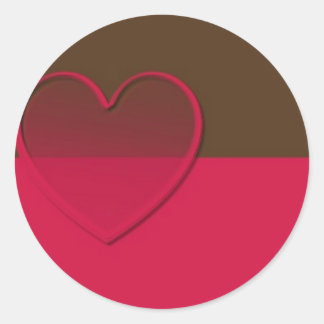 Pink & Brown with Sheer Pink Heart Stickers