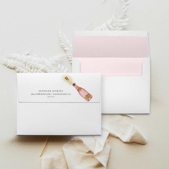 Pink Brunch and Bubbly Bridal Shower Envelope (Pink Brunch and Bubbly Bridal Shower Envelope)