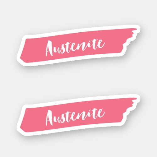 Pink Brush Austenite Sticker